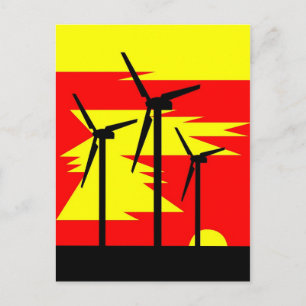 Cartão Postal Windmill Sunrise