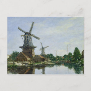 Cartão Postal Windmills Holandeses, 1884