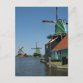 Cartão Postal Windmills Zaanse Schans na Holanda