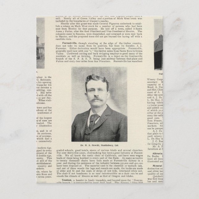 Cartão Postal Windsor, Fulton, Califórnia (Frente)