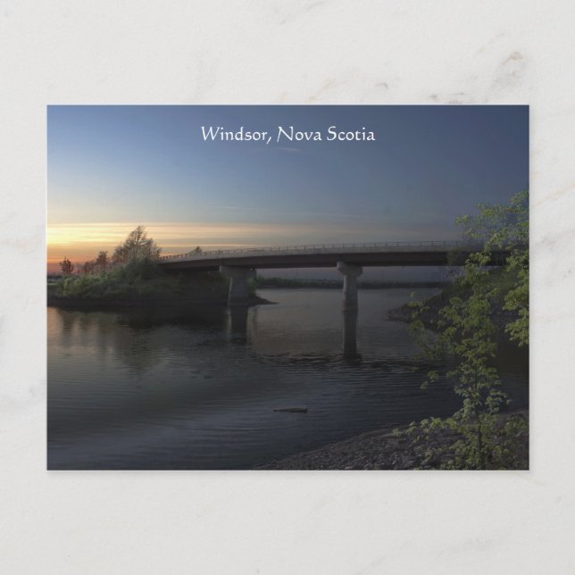 Cartão Postal Windsor - Placa de posto Falmouth Bridge (Frente)