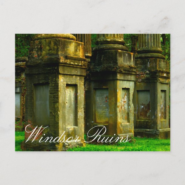 Cartão Postal Windsor Ruins, Mississippi (Frente)