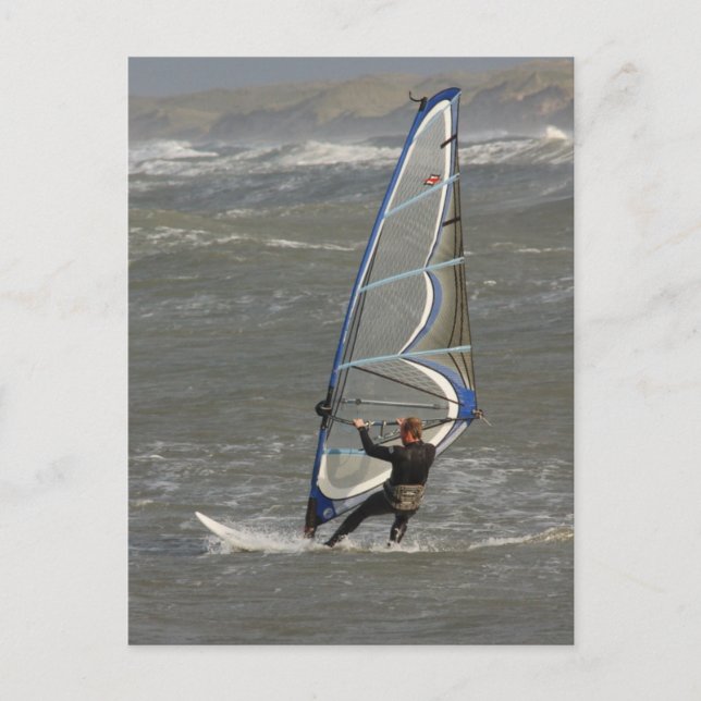 Cartão Postal Windsurfer - North Jytland, Dinamarca (Frente)