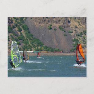 Cartão Postal Windsurfers no rio Hood