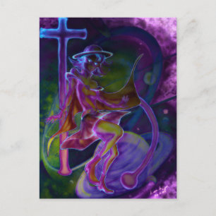 Cartão Postal Windy Saturn Psychedelic