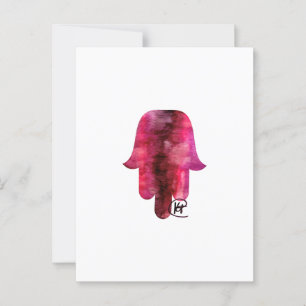 Cartão Postal Wine Stain Hamsa Art