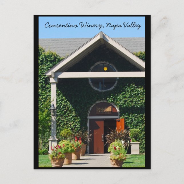 Cartão Postal Winery do Vale do Napa (Frente)