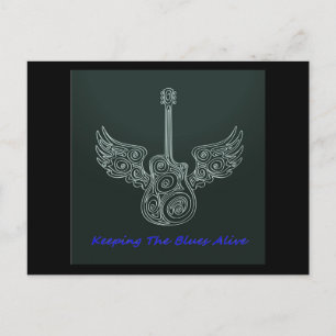 Cartão Postal Winged Guitar