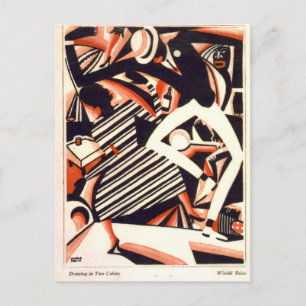 Cartão Postal Winold Reiss Drawing inspirou cartão-postal