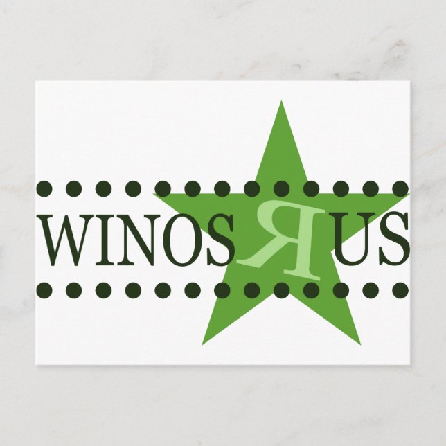 Cartão Postal Winos R Us (Verde) (Frente)