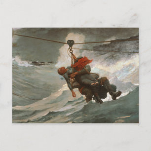 Cartão Postal Winslow Homer - A Linha de Vida
