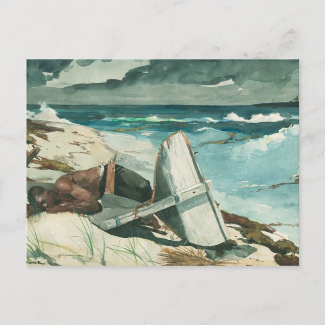 Cartão Postal Winslow Homer - Após o furacão, Bahamas (Frente)