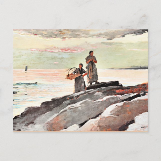 Cartão Postal Winslow Homer - Baía do Saco, famosa pintura (Frente)