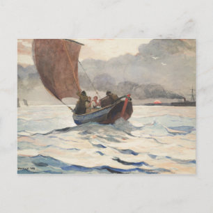 Cartão Postal Winslow Homer - Devolução De Barcos De Pesca