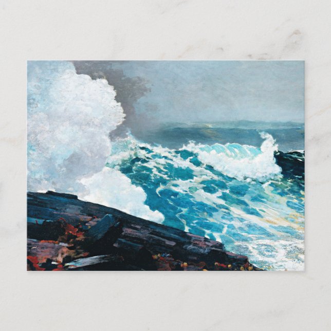 Cartão Postal Winslow Homer painting, Northeaster, 1895 (Frente)