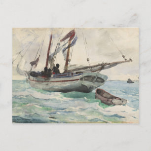 Cartão Postal Winslow Homer - Schooner - Nassau