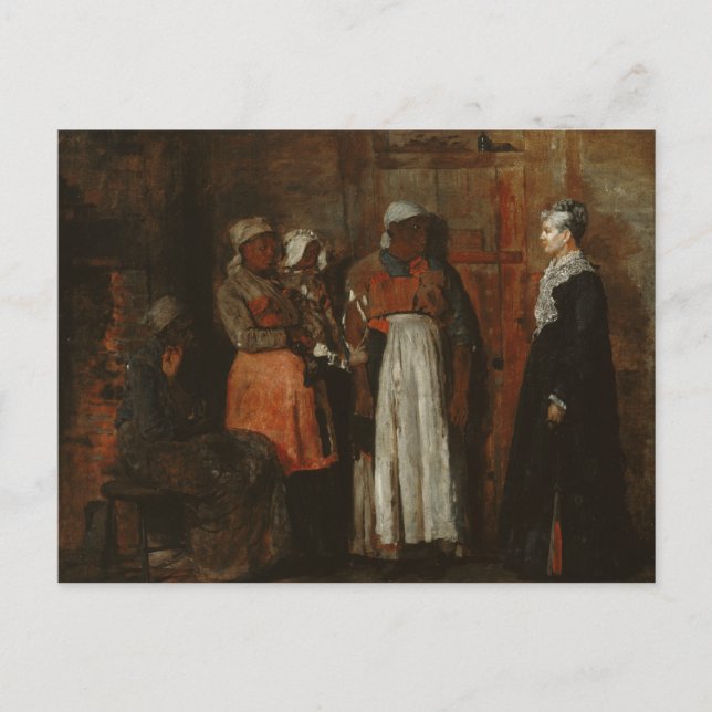 Cartão Postal Winslow Homer - Uma Visita da Antiga Senhora (Frente)