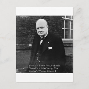 Cartão Postal Winston Churchill "Success Nunca Final" Ofertas