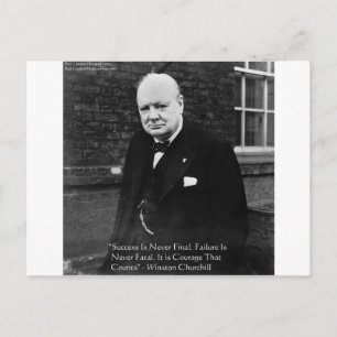 Cartão Postal Winston Churchill "Success Nunca Final" Ofertas