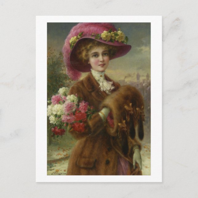 Cartão Postal Winter Beauty - Émile Vernon (Frente)