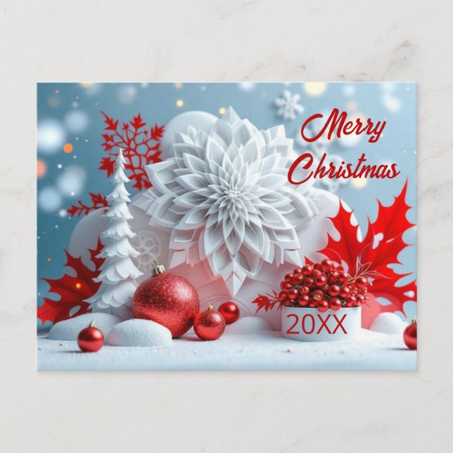 Cartão Postal Winter Blossom Composition (Frente)