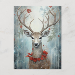 Cartão Postal Winter Deer Boho