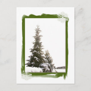 Cartão Postal Winter Evergreens-DIY