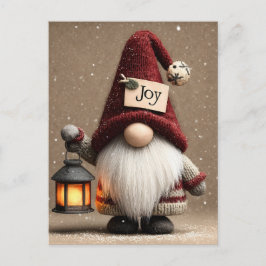Cartão Postal WINTER JOY: Cute Knitted Christmas Gnome