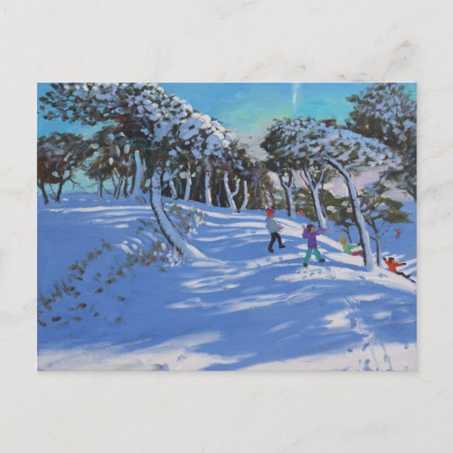 Cartão Postal Winter Ladmanlow Derbyshire 2013 (Frente)