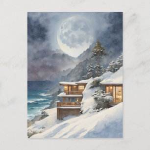 Cartão Postal Winter Moonrise Big Sur