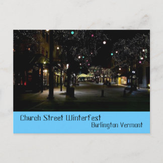 Cartão Postal Winterfest Church Street Burlington Vermont