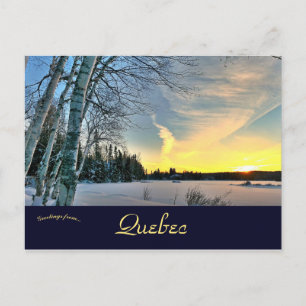 Cartão Postal Wintry Twilight em Quebec