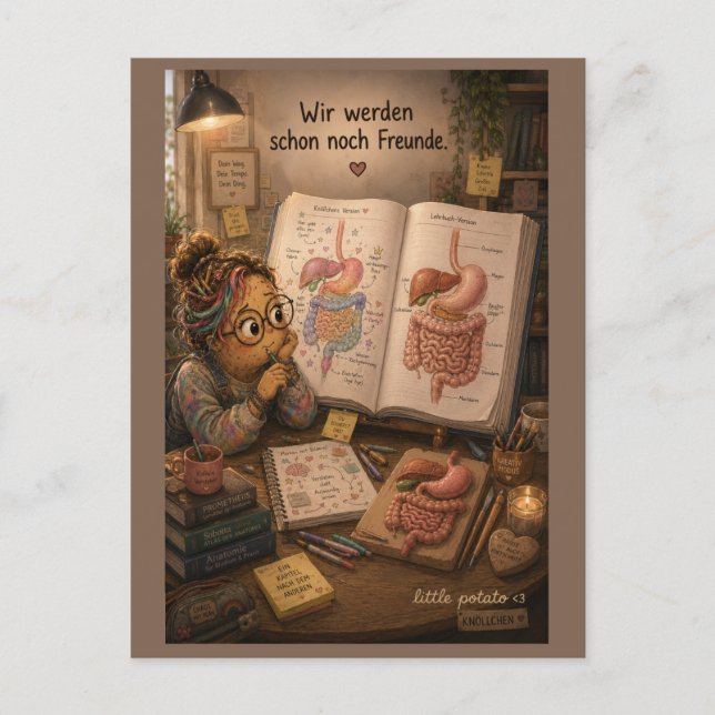 Cartão Postal Wir werden schon noch Freunde (Frente)