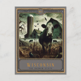 Cartão Postal Wisconsin | Cartão-postal de arte gótica