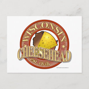 Cartão Postal Wisconsin Cheesehead Seal