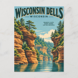Cartão Postal Wisconsin Dells Antigo