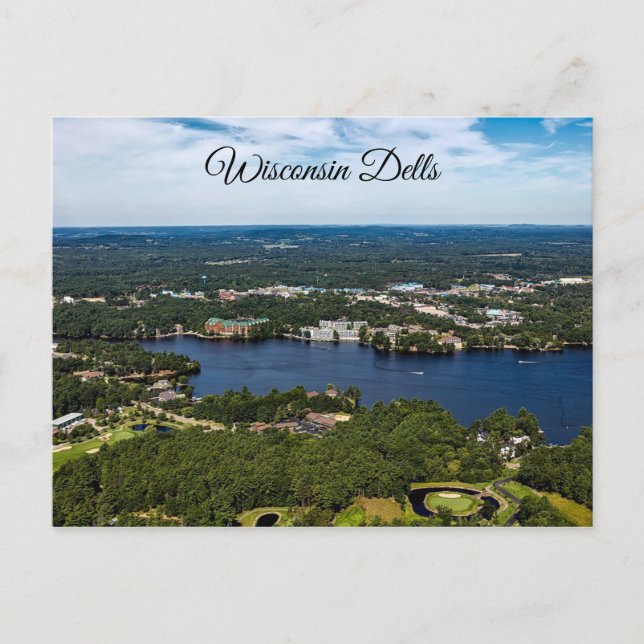 Cartão Postal Wisconsin Dells Fotografa Postcard Keepsaem (Frente)