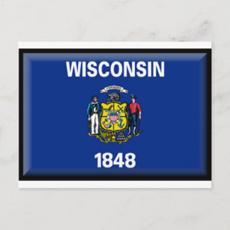Cartão Postal Wisconsin Flag