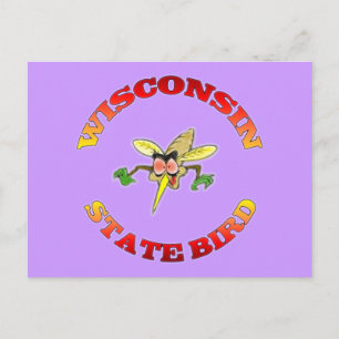 Cartão Postal Wisconsin State Bird