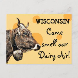 Cartão Postal Wisconsin Vem Cheirar nosso Cartão-postal de humor