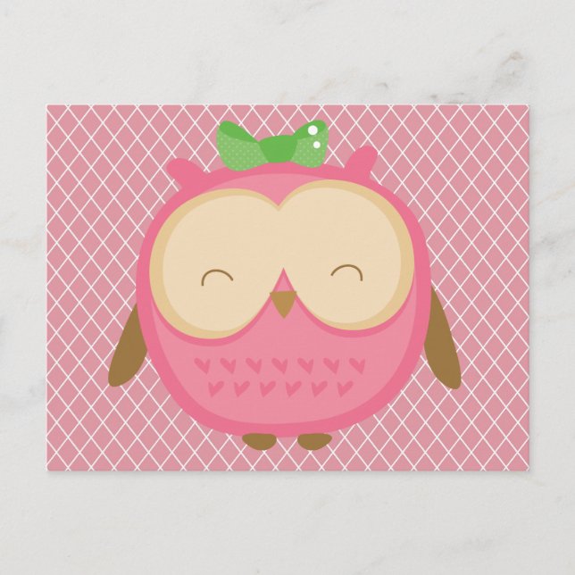 Cartão Postal Wise Owl (Frente)
