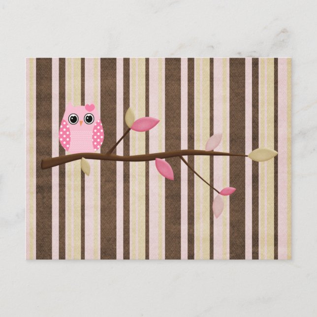 Cartão Postal Wise Owl (Frente)