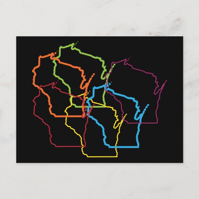 Cartão Postal wisWisconsin pride blur (Frente)