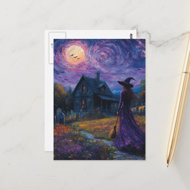 Cartão Postal Witch in the Night (Frente/Verso In Situ)