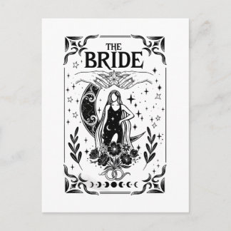 Cartão Postal Witchy Bachelorette Bride Coven Gothic Wedding