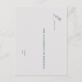 Cartão Postal Witness Pen- Minimalist Marriage Witness Card