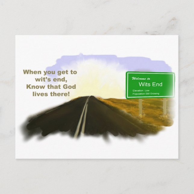 Cartão postal Wits End Road (Frente)