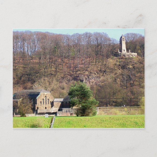 Cartão Postal Witten Berger-Denkmal Wasserkraftwerk (Frente)