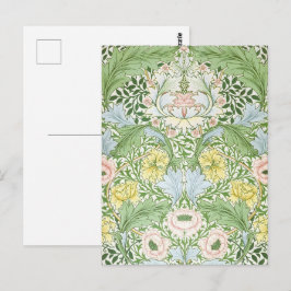 Cartão Postal Wm Morris Myrtle Floral Arte Nova Brilhante