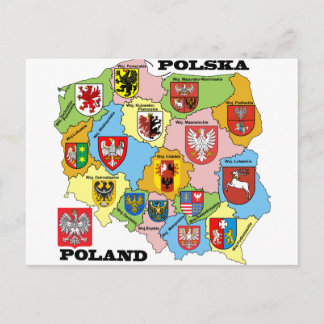 Cartão Postal Wojewodztwa Polski_mapa